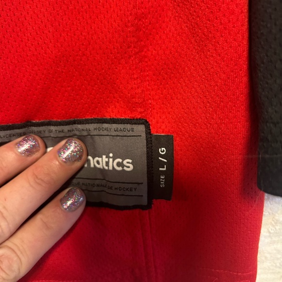 Fanatics Red and Black mens Hockey Jersey - Picture 4 of 4